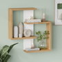 Hanah Home Ars1-Sw Estantería de Pared Roble y Blanco